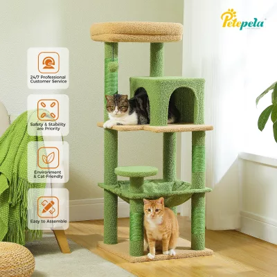 Arbre à chat 5 niveaux en bois et métal