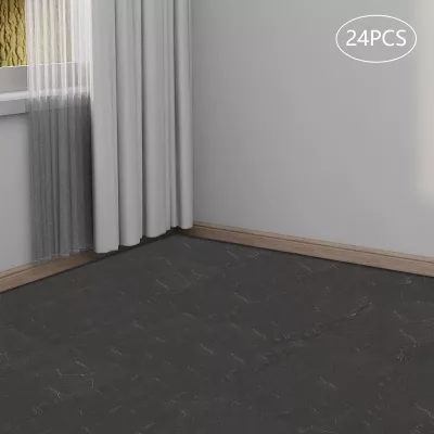 Carreaux de sol autocollants en PVC, 24 pièces – image 2