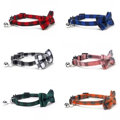 Collier de Noël pour chat à nœud écossais – image 2