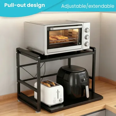 Étagère de cuisine extensible noire en fer – image 3