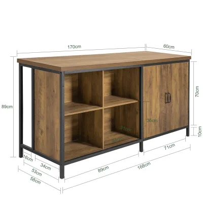 Îlot de cuisine marron avec plan de travail – image 3