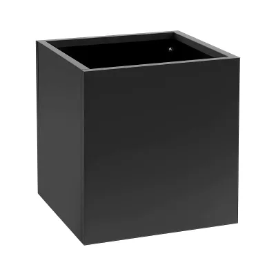Jardinière carrée en acier noir 50 cm – image 2