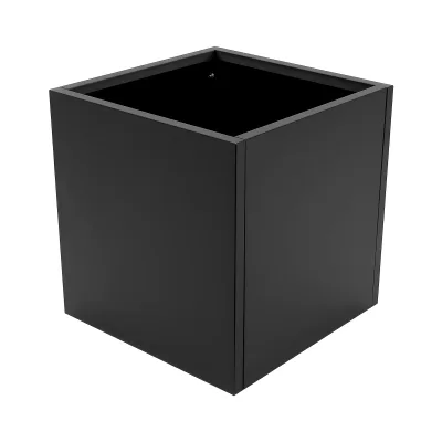 Jardinière carrée en acier noir 50 cm – image 3