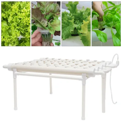 Kit hydroponique 1 couche 54 sites, PVC blanc