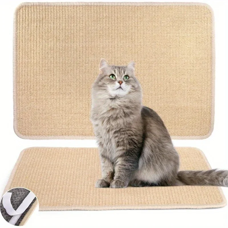 Lot de 2 tapis à gratter pour chat en sisal
