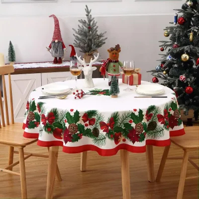 Nappe ronde de Noël en polyester, 152 cm – image 2