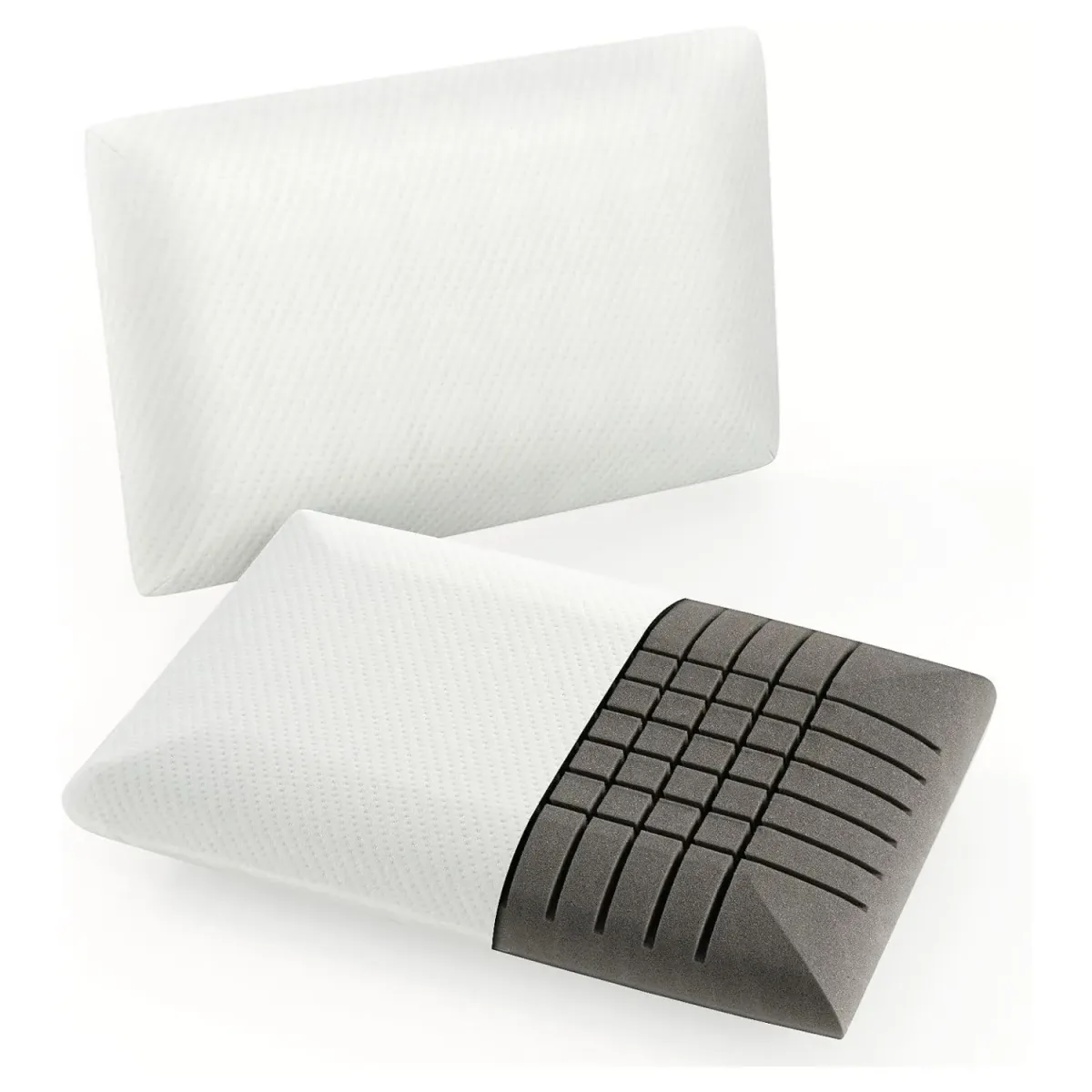 Oreiller mémoire de forme blanc, lot de 2