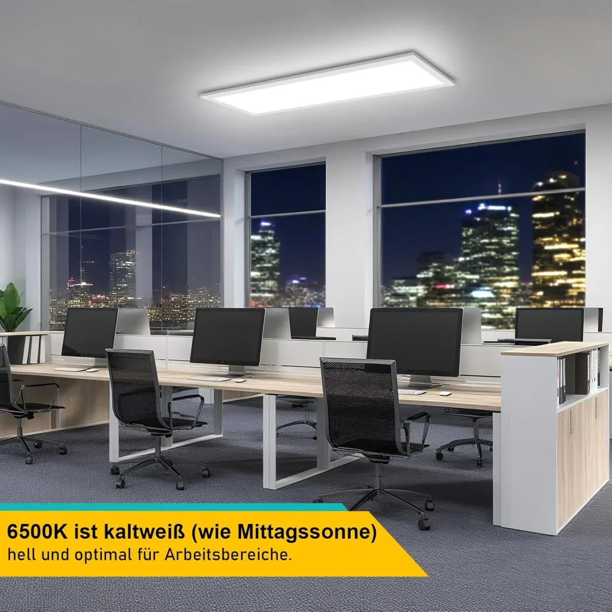 Panneau lumineux LED rectangulaire 58 × 20 cm