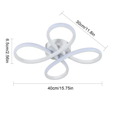 Plafonnier LED blanc en forme de fleur – image 2