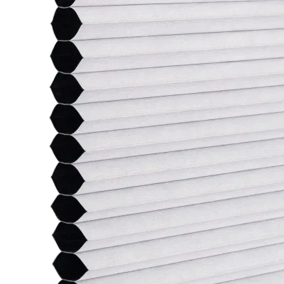 Store plissé nid d'abeille blanc sans perçage – image 2